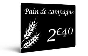 etiquette prix boulangerie